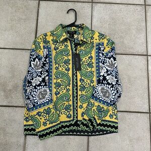 Rachel Zoe | Patterned Button Down Blouse